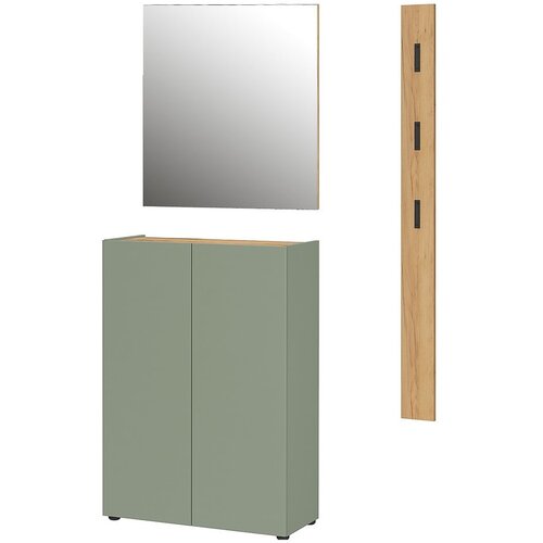Germania Svijetlo zeleni set za hodnik u dekoru hrasta 104x200x33 cm Alviano &amp;ndash; Slike