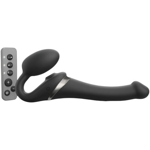 Strap-On-Me S - vibrator sa zračnim valovima koji se pričvr&amp;scaron;ćuje - mali (crni) Slike