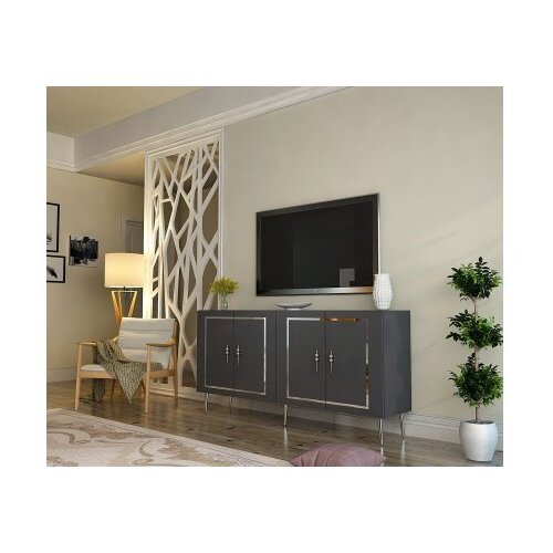 Hanah home komoda piero KB150 anthracite silver Slike