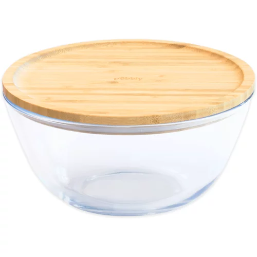 Pebbly Steklena posoda z bambusovim pokrovom - 2,6 l