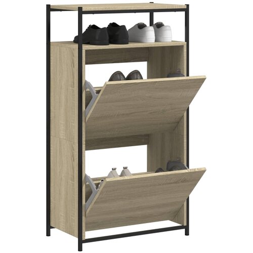 vidaXL Omarica za čevlje sonoma hrast 60x34x112 cm inženirski les Cene