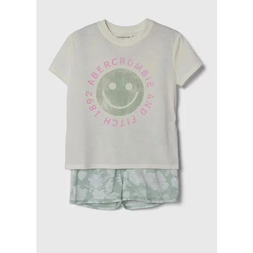 Abercrombie & Fitch Dječja pidžama boja: zelena, s uzorkom
