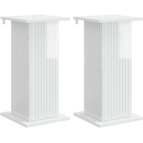 Stalak za biljke 2 pcs Bijela visokog sjaja 30 5 x 30 x 60 5 cm Cene