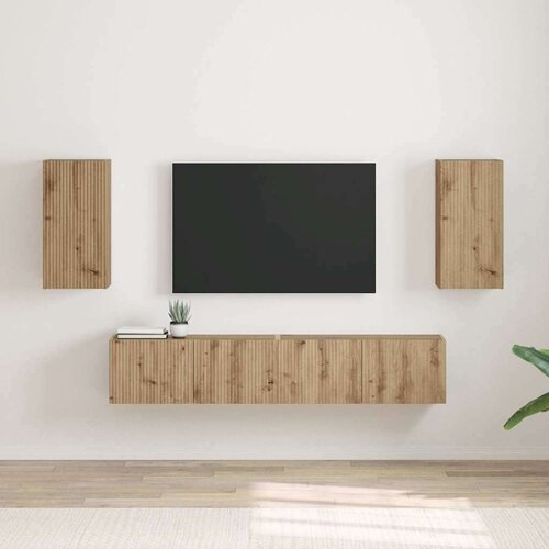 TV zidni ormar 2 pcs Umjetnička hrastovina 30 x 31 x 60 cm Cene