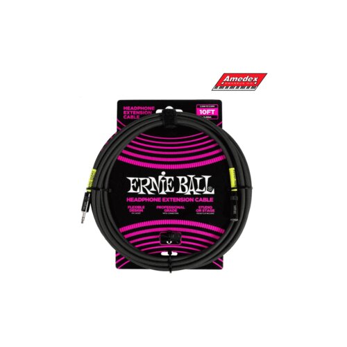 Kabal AUDIO za slu&amp;scaron;alice Ernie Ball 6424 3,5 &amp;ndash; 3,5mm BLK 3m Slike