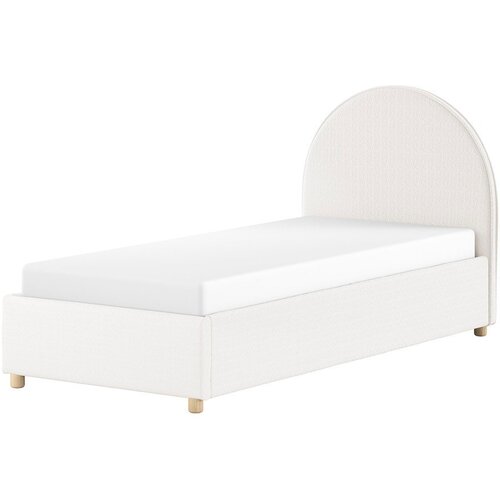 Vipack Bijeli tapecirani krevet s prostorom za odlaganje s podnicom 90x200 cm Moon – Cijene
