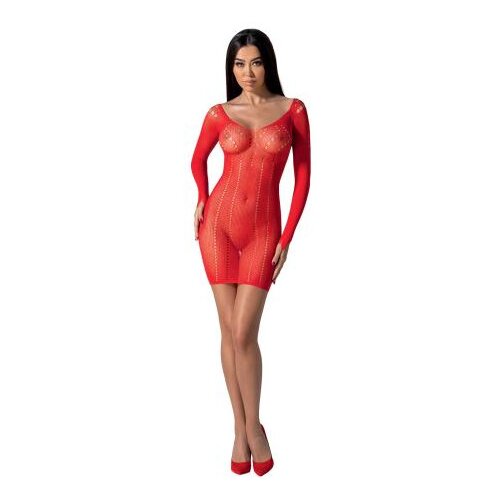Passion BS101 Net Dress - Red Slike