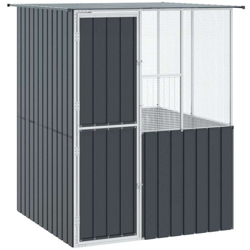  Kavez za ptice antracit 215x78x200 cm pocinčani čelik Slike