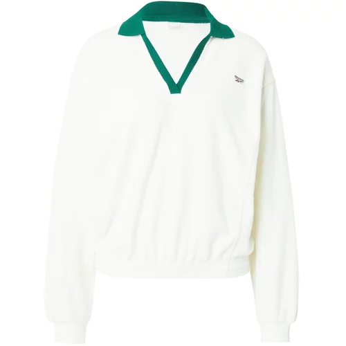 Reebok Sweater majica smaragdno zelena / crvena / crna / bijela