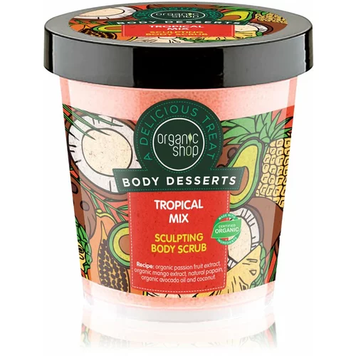 Organic Shop Body Desserts Tropical Mix shujševalni piling za telo 450 ml