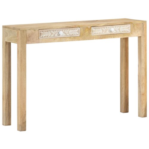 VidaXL Konzolni stol 110 x 30 x 75 cm masivno izbijeljeno drvo manga Slike