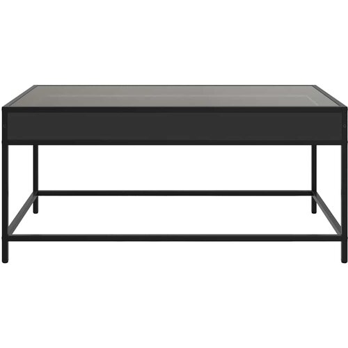  Stolić za kavu s beskonačnim LED svjetlima crni 90x50x41 cm Slike