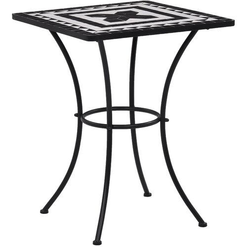 vidaXL Bistro mizica z mozaikom črna in bela 60 cm keramika, (20625658) Cene