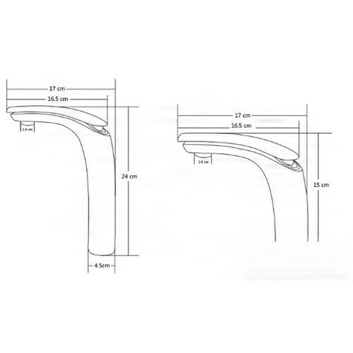 EYN Bela elegantna kopalni&amp;scaron;ka armatura | pipa KAB6116 &amp;mdash; 15 cm Slike