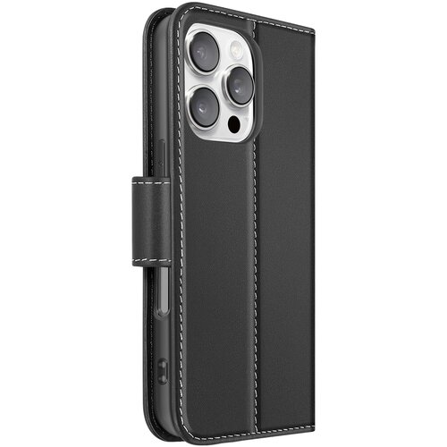 AVIZAR Denarnica etui za iPhone 16 Pro Max iz premium usnja s funkcijo stojala, Črna, (5000189991) Cene