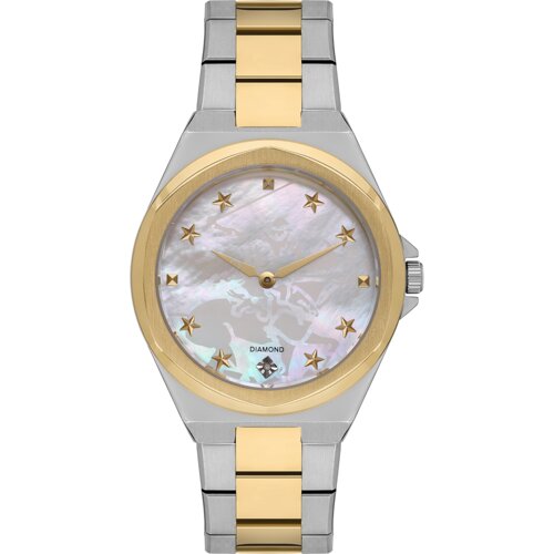 Beverly Hills Polo Club Ženski ručni sat, Kvarcni mehanizam, 37mm, Sedefasto kućište, Zlatne boje, BP3570X.220 Cene