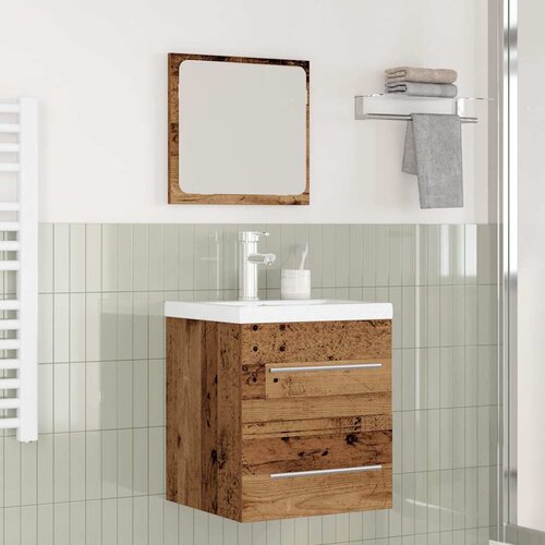 VidaXL Set namje&amp;scaron;taja za kupaonicu 2 pcs Staro drvo 41 x 38.5 x 48 cm Slike