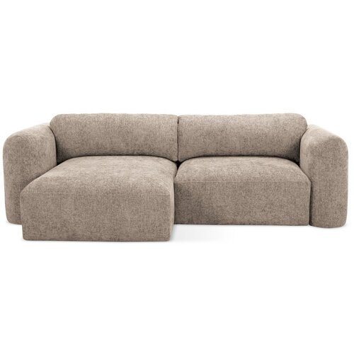 Makamii Svjetlo smeđa sklopiva/s prostorom za odlaganje kutna garnitura od &amp;scaron;enila (s lijevim kutom/s ležaljkom) Mele &amp;ndash; Slike