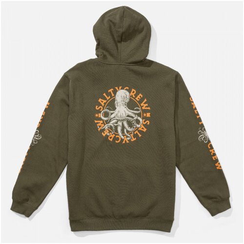 Salty Crew Puloverji Tentacles hooded fleece Zelena Slike