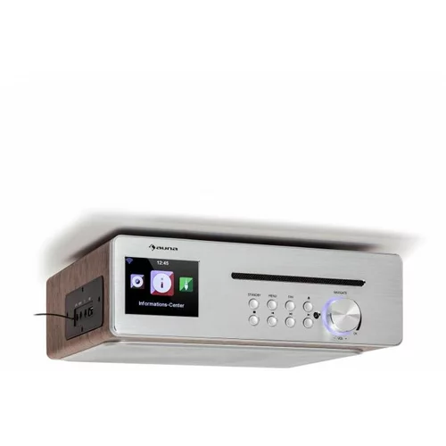 Auna Silver Star Chef, kuhinjski radio, 20 W max, CD, BT, USB, internet/DAB+/FM, srebrn