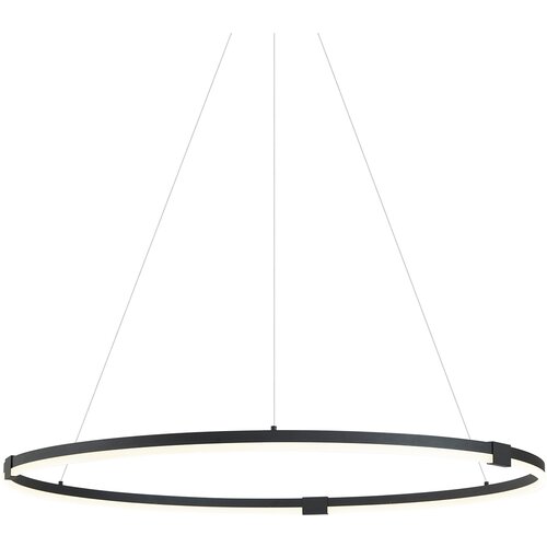 QAZQA Professional Dizajnerska viseča svetilka črna 120 cm vklj. LED s 3-stopenjskim zatemnjevanjem - Anello Slike