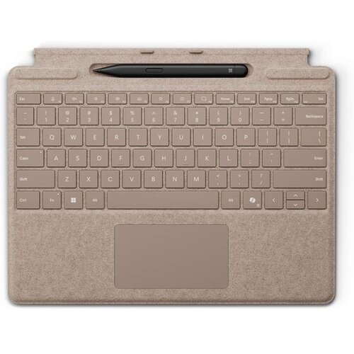 MICROSOFT SURFACE Pro Keyboard with Slim Pen 2 Bundle for Pro Copilot+ (11th Edition), Pro 9 and Pro 8, Alcantara Material, Dune Cene