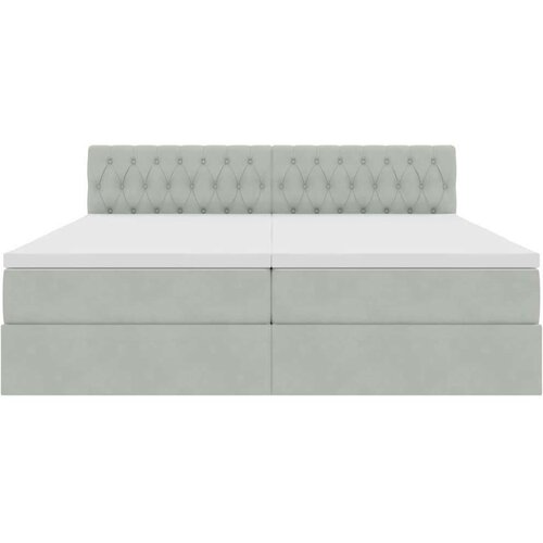  Krevet s od storage s madracem Svijetlo siva 90 x 200 cm - Svjetlosiva 180 x 200 cm Dizajn s jastučićima Slike
