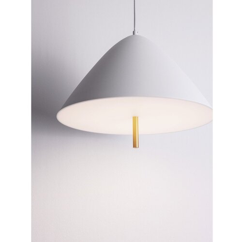 Nova Luce Bela kovinska LED viseča svetilka s kovinskim senčilom &amp;oslash; 40 cm Oros &amp;ndash; Slike
