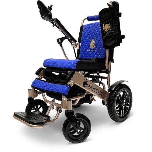 COMFY Električni invalidski voziček GO Majestic IQ 8000 Barva Bronasta Blazina in naslonjalo Modra Maksimalen doseg & &scaron;irina sedežne povr&scaron;ine 30 k, (5000178046) Cene