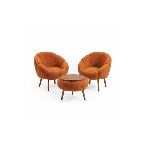 Atelier Del Sofa set fotelja i stolića za kafu, 3 dijela, narandžasta Cene