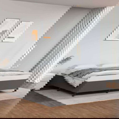  Za krevet sivi 180x200 cm od umjetne kože Slike