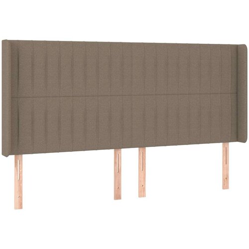  Krevet box spring s madracem LED smeđesivi 200x200 cm tkanina Slike