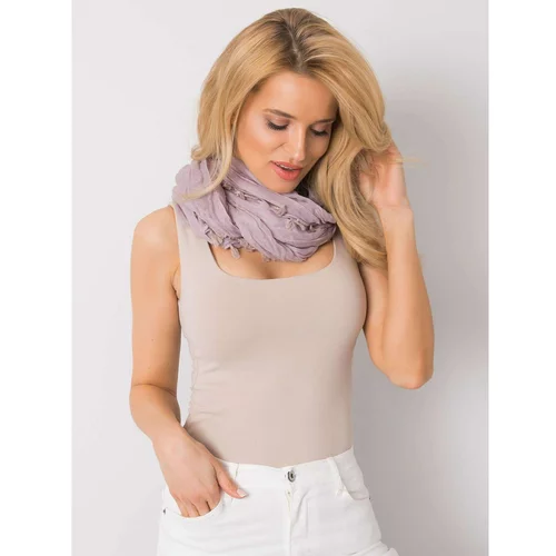 Fashion Hunters Light purple women's scarf with fringes