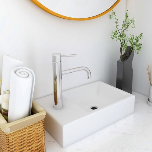 VidaXL Umivalnik 400x220x90 mm SMC bel Slike