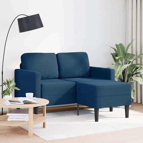 SOFA 2-sjed s ležaljkom u obliku slova L plava 125 cm tkanina Cijene
