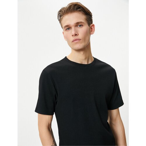 Koton Ribbed T-Shirt Textured Crew Neck Short Sleeve Cotton Slike
