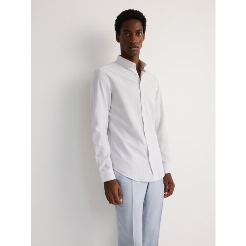 Reserved - MEN`S SHIRT - light grey Slike