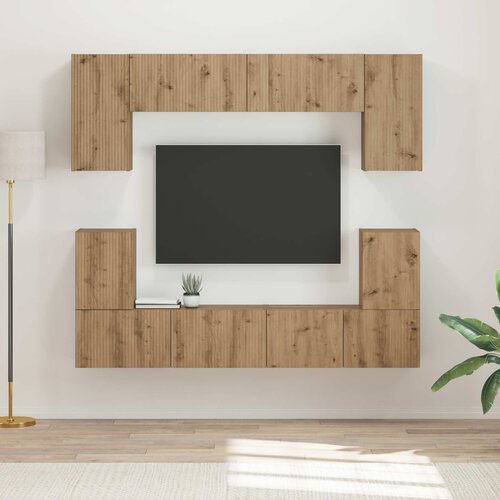  Set TV komoda 5 pcs Umjetnički hrast Konstruirano drvo Cijene