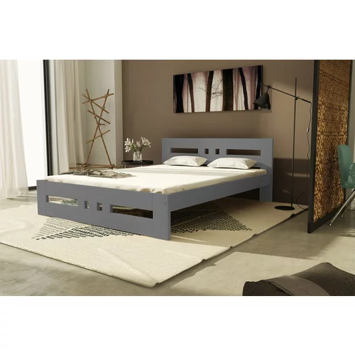 Dolmar - drvo krevet roma - 120x200 cm - antracit