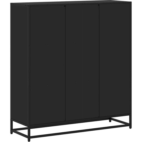  Polica za knjige crna 97,5x33x107,5cm Konstruirano drvo i metal Slike