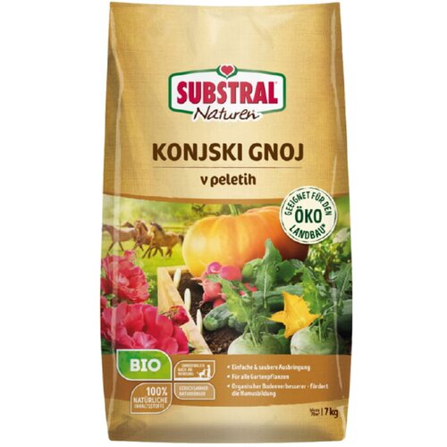 Naturen organsko stajsko gnojivo (7 kg, sadržaj je dovoljan za: 70 m&amp;sup2;) Slike