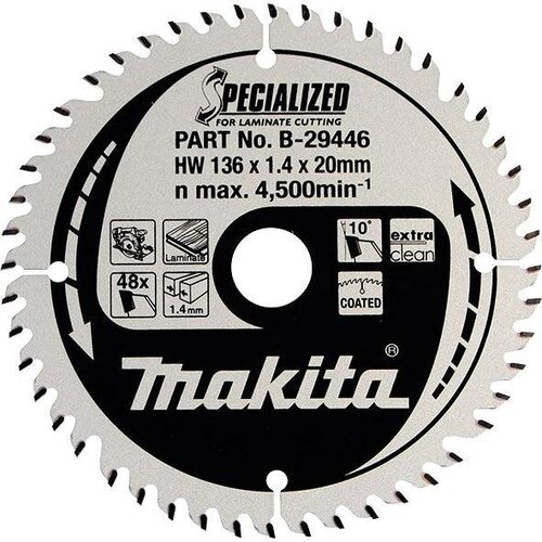 Makita tct saw blade 136 x 20 x 48T B-29446 Slike