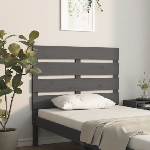 vidaXL Uzglavlje sivo 100 x 3 x 80 cm od masivne borovine Cijene