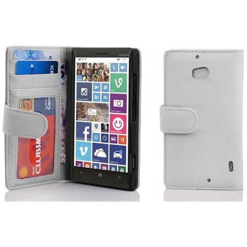Cadorabo Ohi&scaron;je, združljivo z Nokia Lumia 929 / 930 v snežno bela - Za&scaron;čitni ovitek z magnetnim zapiranjem in 3 režami za kartice, (20553038) Cene