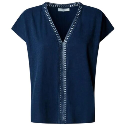 PepeJeans Majice s kratkimi rokavi PL5000138 597 Modra Cene