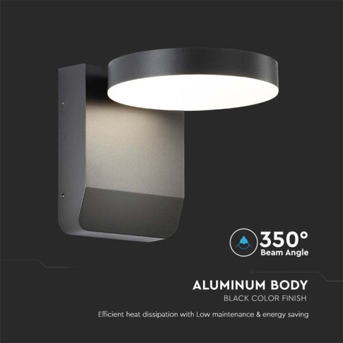  Spolja&amp;scaron;nje zidno fleksibilno LED svetilo 17W/230V IP65 3000K crno Slike