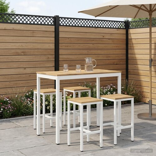  Stol za bar u vrtu Bijela 108,5 x 55 x 105 cm Cijene