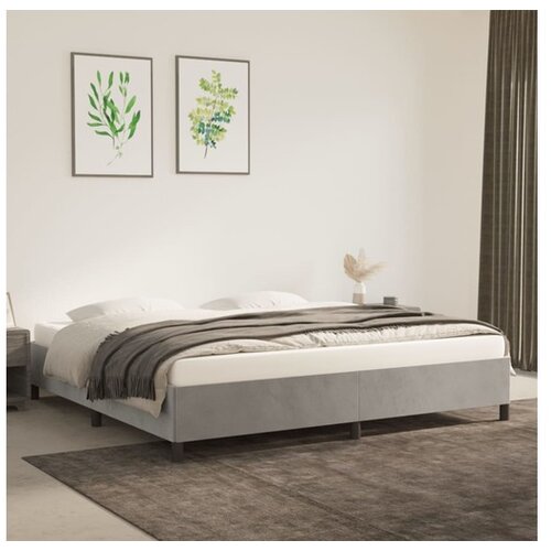  Za krevet svjetlosivi 200 x 200 cm baršunasti Cene