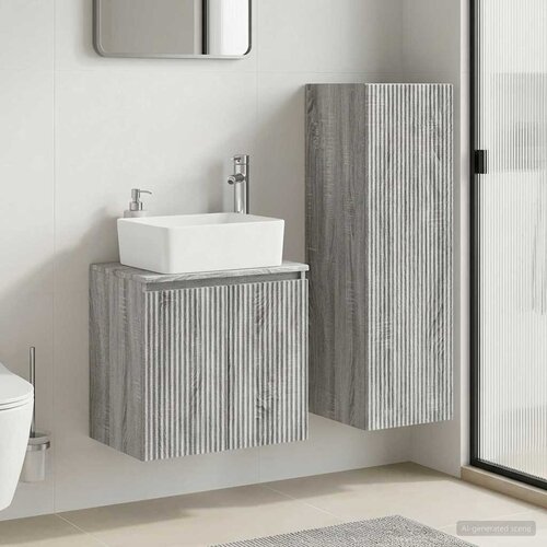  Set namje&scaron;taja za kupaonicu 2 kom. Siva Sonoma 33 x 34.5 x 100 cm Cijene