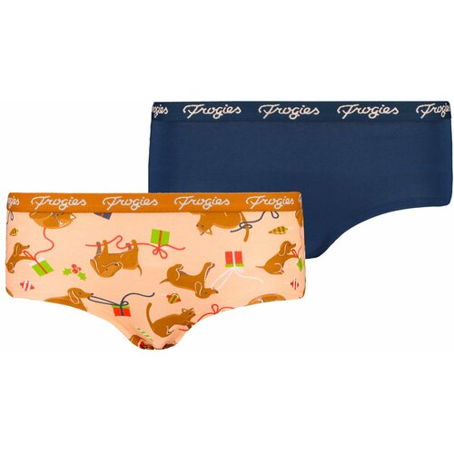 Frogies Women's panties Cat Dog 2P Christmas Cene
